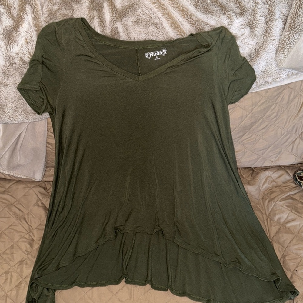 Army green dress blouse very comfy and loose fitting style
